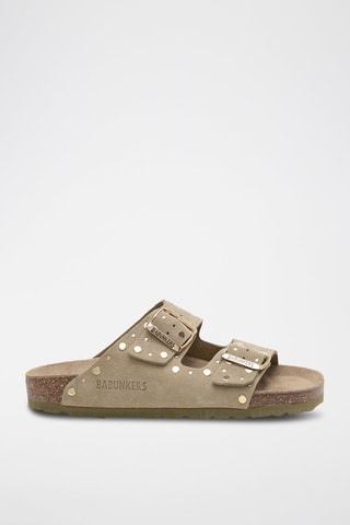 Mules em nobuck - Caqui