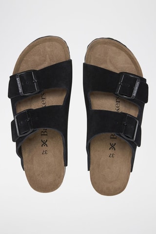 Mules em nobuck - Preto