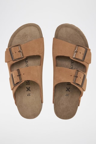 Mules em nobuck - Castanho