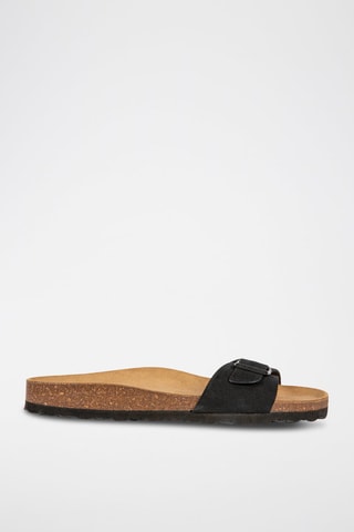 Mules em nobuck Preto