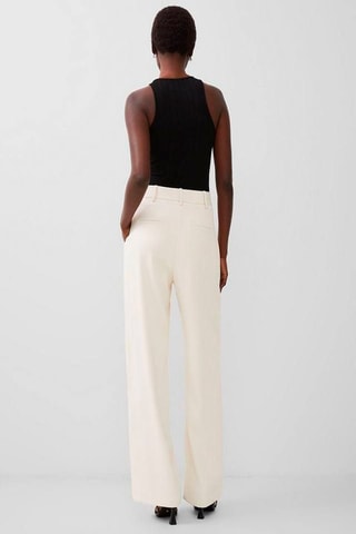 Calças wide legs Harry - Creme