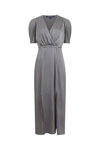 Robe longue satinée Eso - Gris