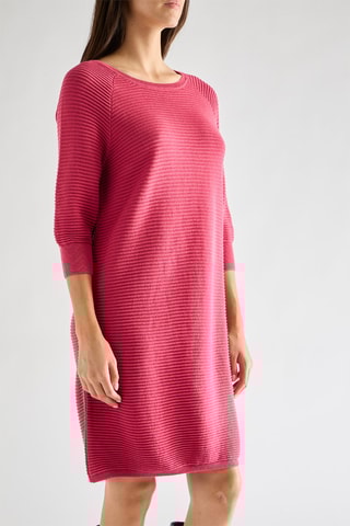 Vestido jersey de canalé Mozart - Rojo