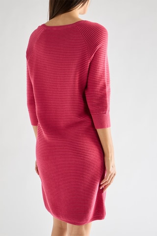 Vestido jersey de canalé Mozart - Rojo