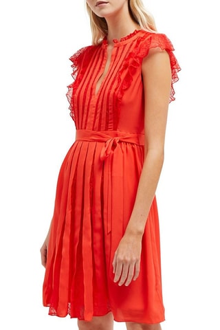Vestido evasé Eva - Coral