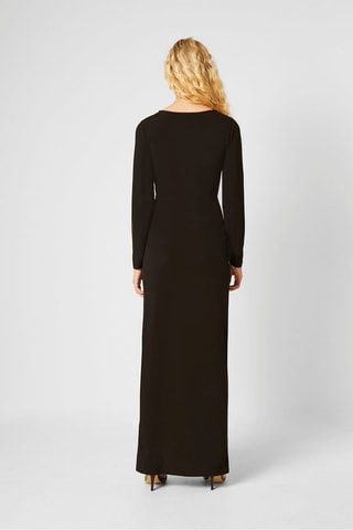 Vestido cruzado Slinky - Negro