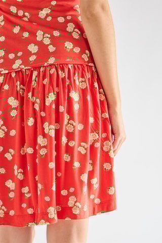 Vestido de talle bajo Tropicana - Rojo