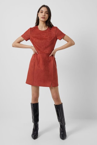 Vestido recto Patty - Rojo teja