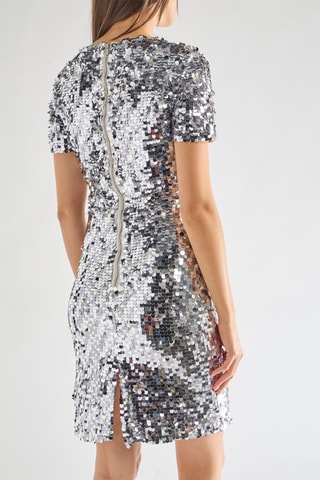 Vestido corto Snow - Plateado