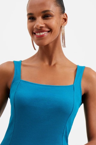 Vestido de tubo Rassia - Azul