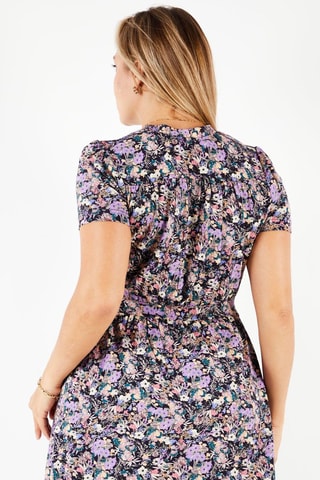 Vestido evasé Tea - Azul marino