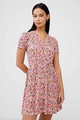 Vestido evasé Tea - Rosa