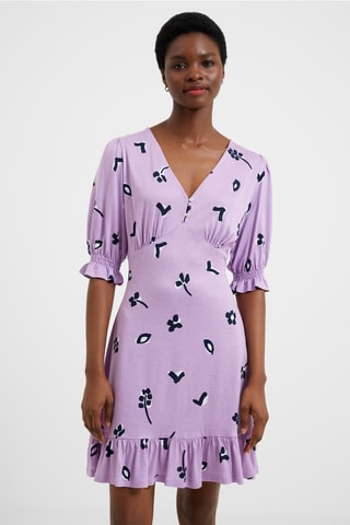 Vestido evasé Belle - Malva