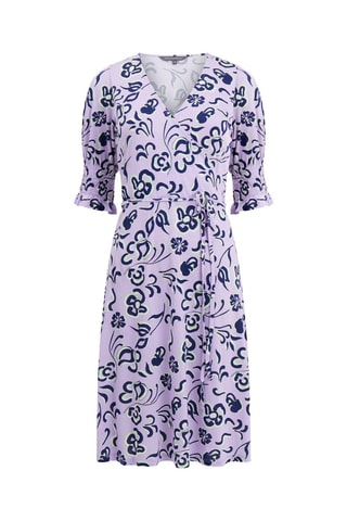 Vestido cruzado Claudette - Lila