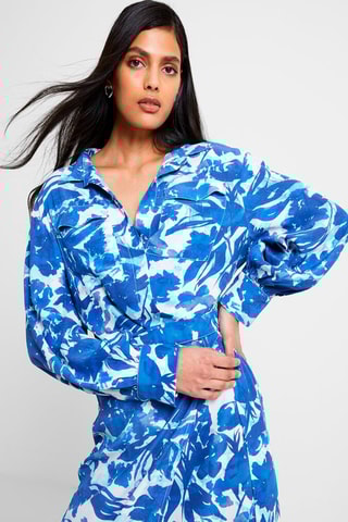 Robe portefeuille Bailee - Bleu cobalt