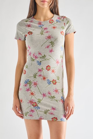 Vestido de tubo Botero - Gris claro jaspeado