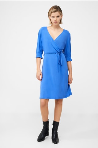 Vestido cruzado Wrap - Azul claro
