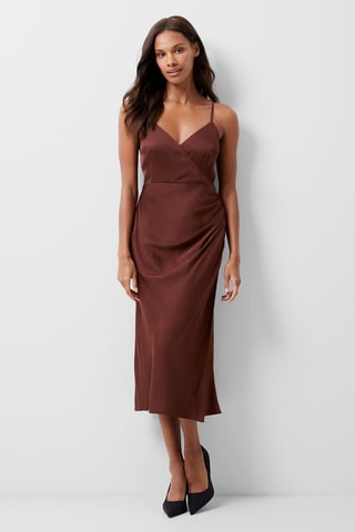 Vestido midi Ennis - Marrón