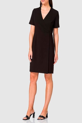 Vestido cruzado Whisper - Negro