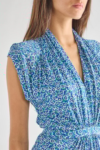 Robe longue Tropicana - Bleu