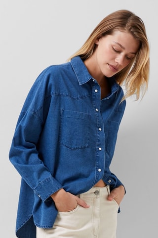 Camisa vaquera relaxed fit Zaves - Azul oscuro