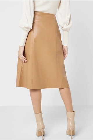 Jupe midi Claudia - Camel