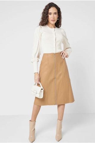 Jupe midi Claudia - Camel