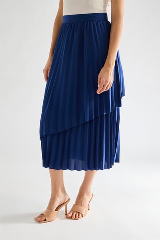 Falda plisada Arie - Azul