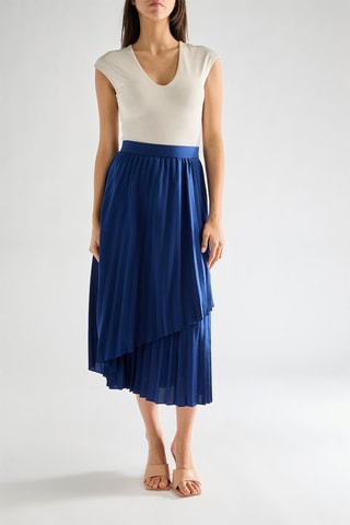 Falda plisada Arie - Azul