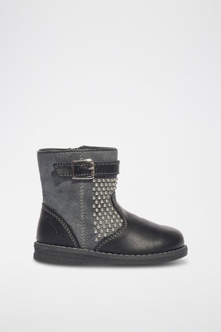 Botines de piel Hiron 19 - Negro y gris