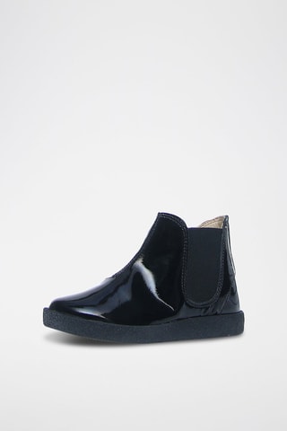 Botines de piel de charol Calvin - Negro