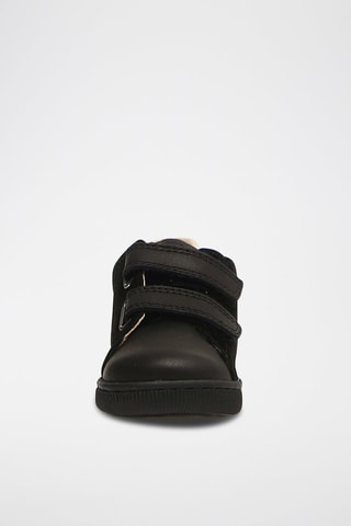 Zapatillas de piel napa Adam - Gris y negro