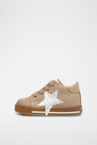 Zapatillas altas de piel bovina Venus - Topo