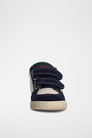 Zapatillas de piel Alnoite High - Azul marino y crudo