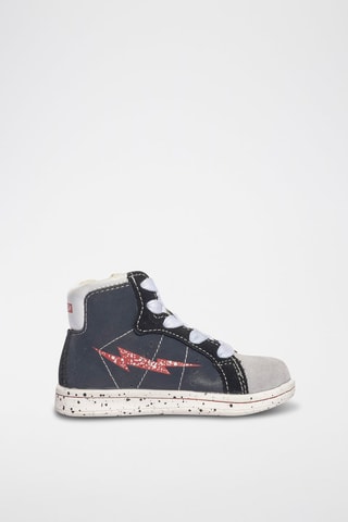Zapatillas altas Baby Stars - Azul marino y gris