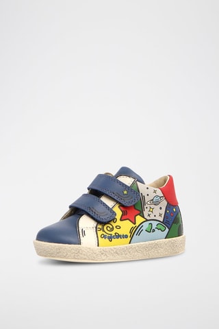 Zapatillas de piel Huemi - Azul marino