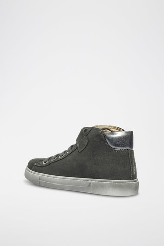 Zapatillas altas de piel Shade Piu’ - Plateado y gris