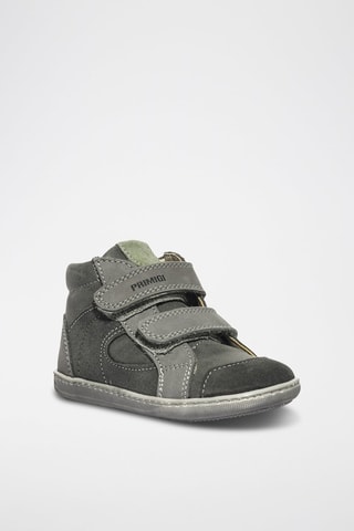 Botas de piel Baby Box - Negro y gris