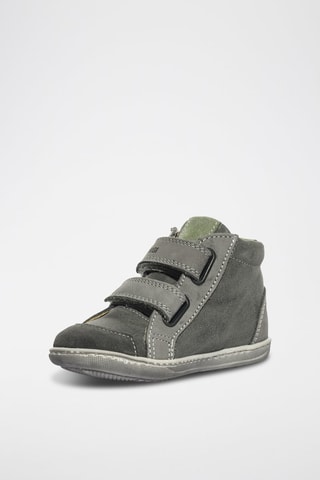 Botas de piel Baby Box - Negro y gris