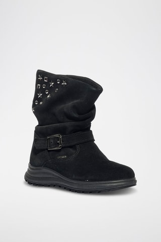 Botines de nobuk Girl Tokyo - Negro y plateado