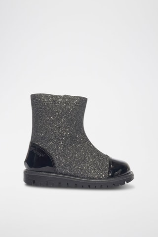 Botines Baby Roxy - Negro y plateado