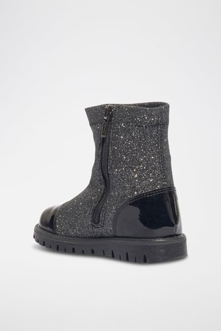 Botines Baby Roxy - Negro y plateado