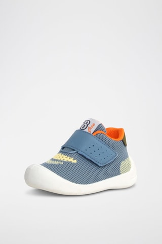 Zapatillas Free - Celeste y naranja