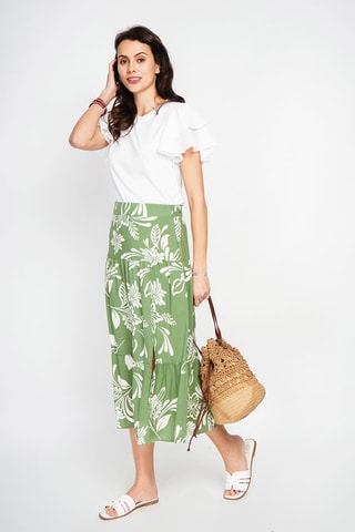 Top in lino - Bianco