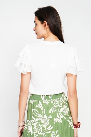 Top in lino - Bianco