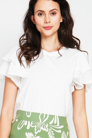 Top in lino - Bianco