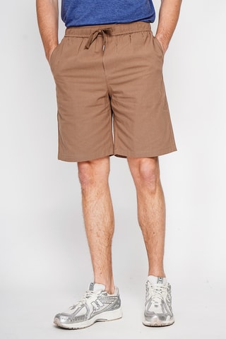 Bermuda in lino - Marrone