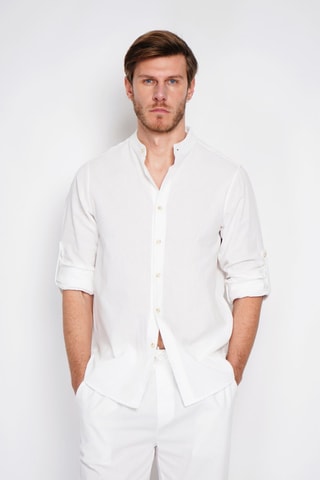 Camicia in lino - Bianco