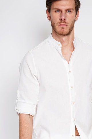 Camicia in lino - Bianco