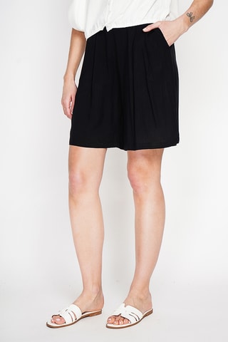 Bermuda in lino - Bianco - Nero